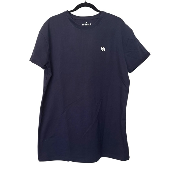 YoungLA Crewneck Shirt Navy Blue & White - Picture 1 of 3